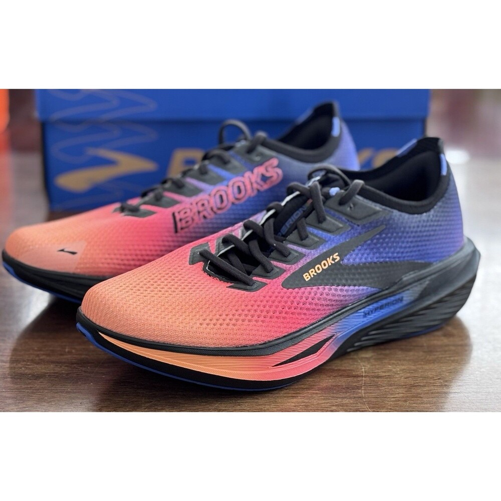 Men's Size 11.5 Brooks Hyperion 3 Blue Coral Papaya 110465 1D 478 New In Box